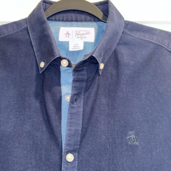 Original Penguin Classic Fit Button Down Cotton Shirt, men Short Sleeve, Size L - Picture 6 of 6